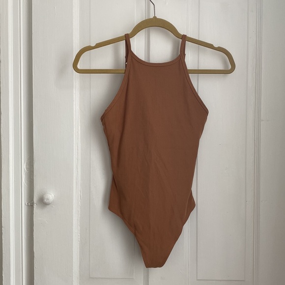 girlfriend collective | Marlow High Neck Bodysuit (Thong) - Picture 7 of 13